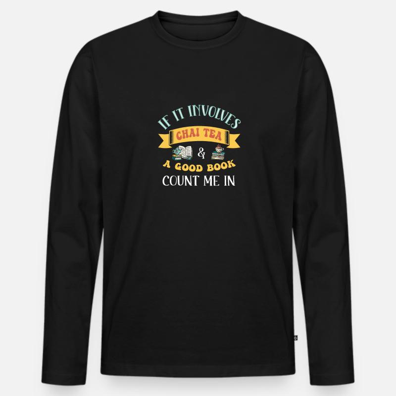 Chai Latte Tee trinken Teetrinker - Männer Premium Bio Langarmshirt - Schwarz