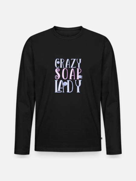 Soap Making Handmade soap - Men's Premium Organic Long Sleeve Shirt - black
