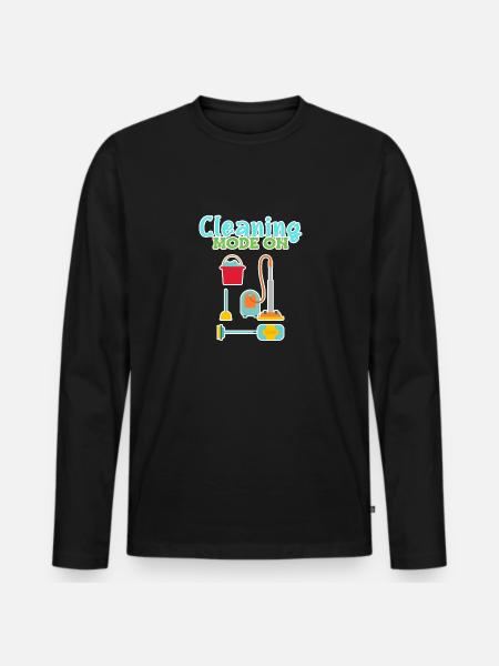 Femme de ménage Ménage - T-shirt manches longues Premium bio Homme - noir