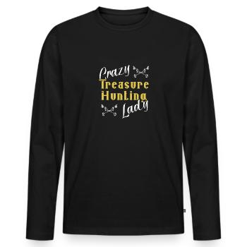 Treasure Hunter Treasure Hunt Metal Detector - Men's Premium Organic Long Sleeve Shirt - black - Front - Nico (187cm)