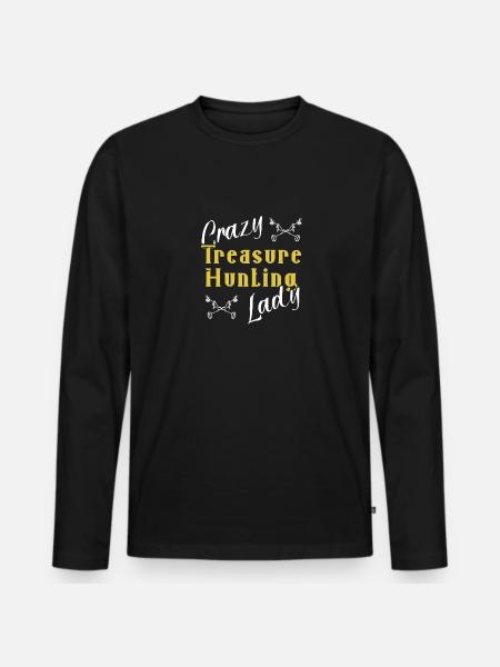 Chasseur de trésors Chasse au trésor Détecteur de métaux - T-shirt manches longues Premium bio Homme - noir
