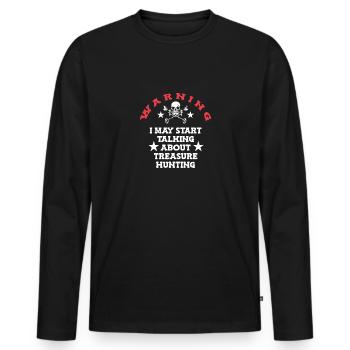 Treasure Hunter Treasure Hunt Metal Detector - Men's Premium Organic Long Sleeve Shirt - black - Front - Nico (187cm)
