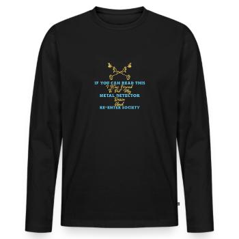 Treasure Hunter Treasure Hunt Metal Detector - Men's Premium Organic Long Sleeve Shirt - black - Front - Nico (187cm)