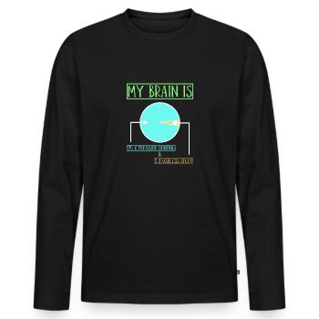 Treasure Hunter Treasure Hunt Metal Detector - Men's Premium Organic Long Sleeve Shirt - black - Front - Nico (187cm)
