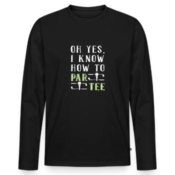 Golf Golfers Golfers - Men's Premium Organic Long Sleeve Shirt - black - Front - Nico (187cm)