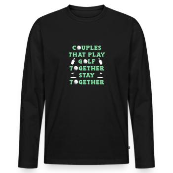 Golf Golfers Golfers - Men's Premium Organic Long Sleeve Shirt - black - Front - Nico (187cm)
