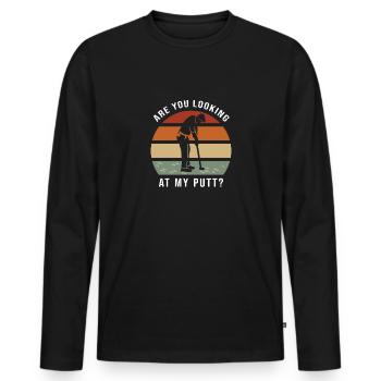 Golf Golfers Golfers - Men's Premium Organic Long Sleeve Shirt - black - Front - Nico (187cm)