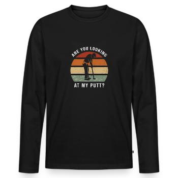 Golf Golfers Golfers - Men's Premium Organic Long Sleeve Shirt - black - Front - Nico (187cm)