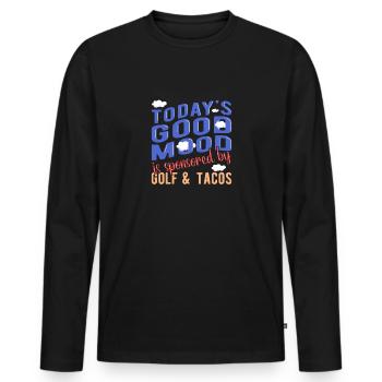 Golf Golfers Golfers - Men's Premium Organic Long Sleeve Shirt - black - Front - Nico (187cm)