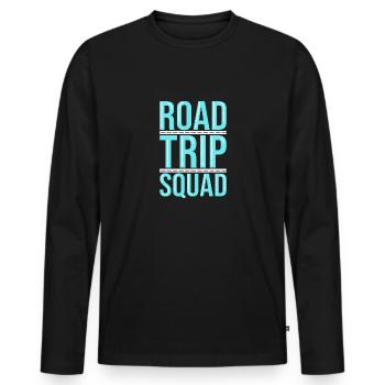 Road Trip - Männer Premium Bio Langarmshirt - Schwarz - Vorne - Nico (187cm)