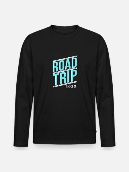 Road Trip - Men's Premium Organic Long Sleeve Shirt - black