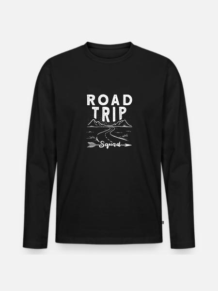 Road Trip - T-shirt manches longues Premium bio Homme - noir