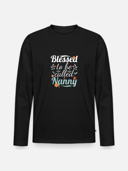 Nanny Babysitter Childminder - Men's Premium Organic Long Sleeve Shirt - black