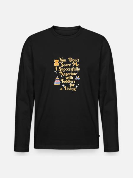 Nanny Babysitter Childminder - Men's Premium Organic Long Sleeve Shirt - black