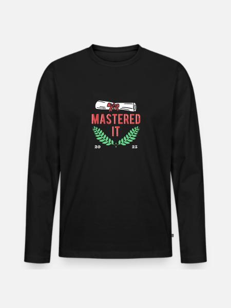 Kandidatgrad Universitet - Premium økologisk langærmet T-shirt til mænd - sort