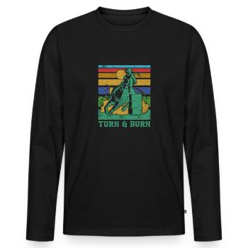 Barrel Racing - Men's Premium Organic Long Sleeve Shirt - black - Front - Nico (187cm)