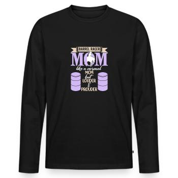 Barrel Racing - Men's Premium Organic Long Sleeve Shirt - black - Front - Nico (187cm)