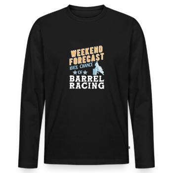 Barrel Racing - Men's Premium Organic Long Sleeve Shirt - black - Front - Nico (187cm)