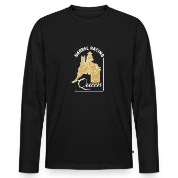 Barrel Racing - Men's Premium Organic Long Sleeve Shirt - black - Front - Nico (187cm)