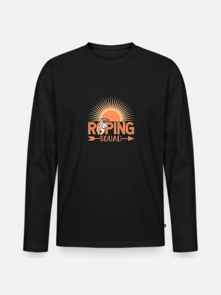 Équipe Roping - T-shirt manches longues Premium bio Homme - noir