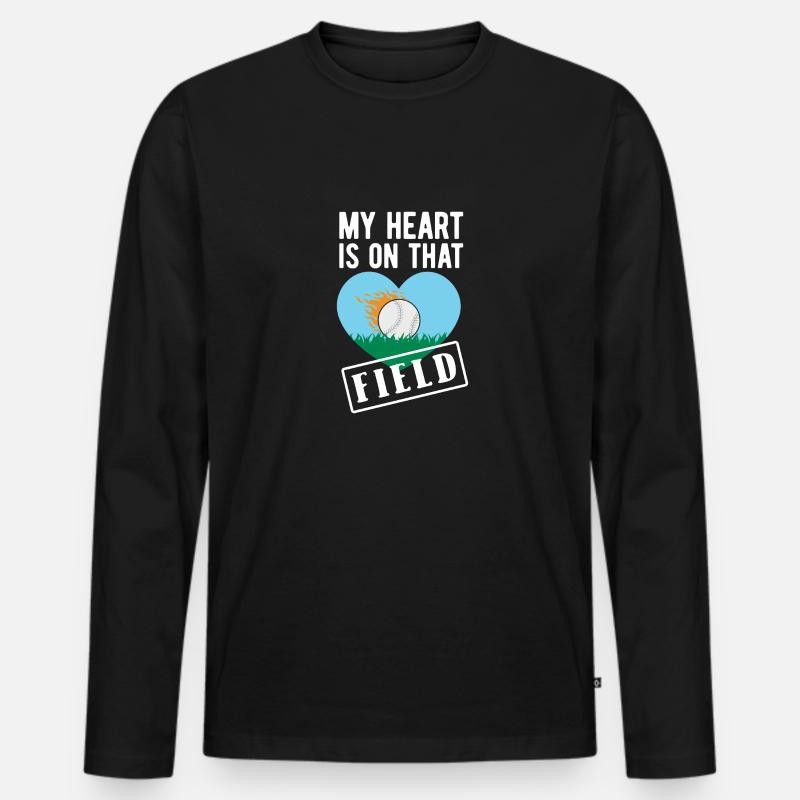 Baseball Mama - Männer Premium Bio Langarmshirt - Schwarz