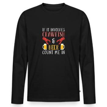 Langusten Languste - Männer Premium Bio Langarmshirt - Schwarz - Vorne - Nico (187cm)