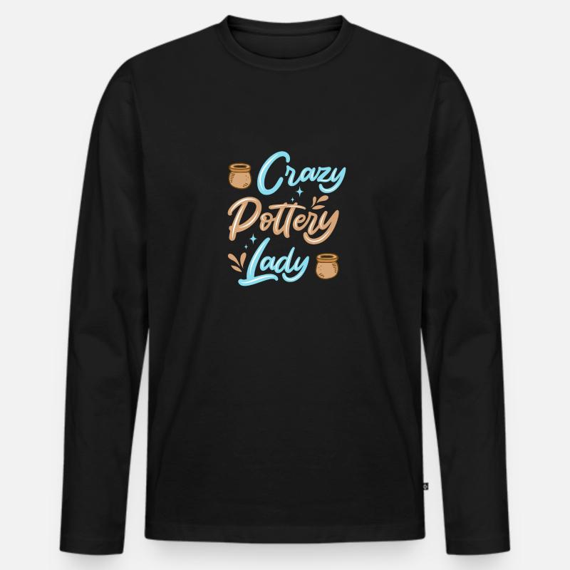Töpfern Töpfer Keramik - Männer Premium Bio Langarmshirt - Schwarz