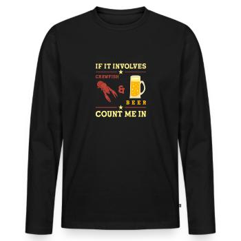 Langusten Languste - Männer Premium Bio Langarmshirt - Schwarz - Vorne - Nico (187cm)