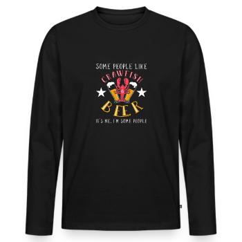 Langusten Languste - Männer Premium Bio Langarmshirt - Schwarz - Vorne - Nico (187cm)