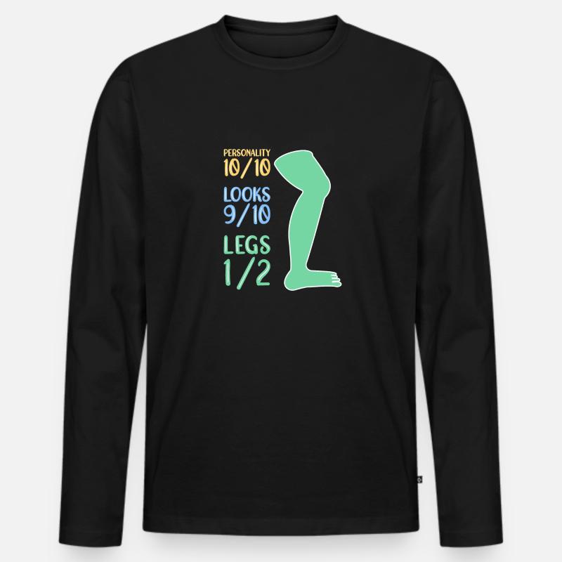 Rollstuhl Rollstuhlfahrer - Männer Premium Bio Langarmshirt - Schwarz