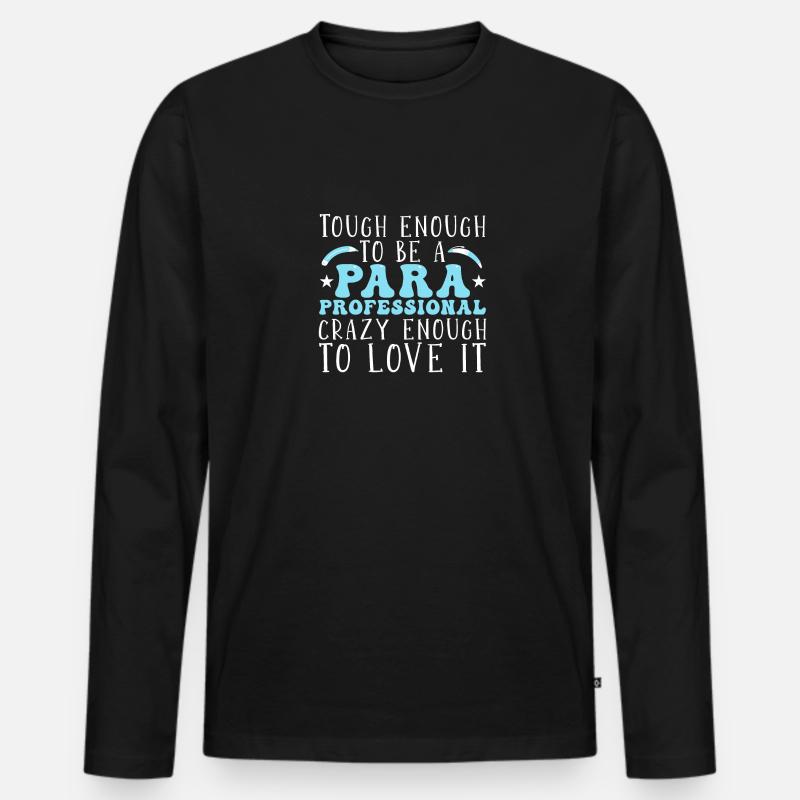 Paraprofessional - Männer Premium Bio Langarmshirt - Schwarz