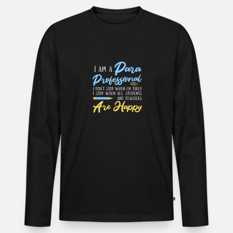 Paraprofessional - Männer Premium Bio Langarmshirt - Schwarz
