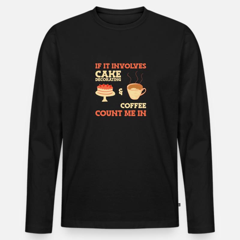 Kuchen backen Bäcker Konditor - Männer Premium Bio Langarmshirt - Schwarz