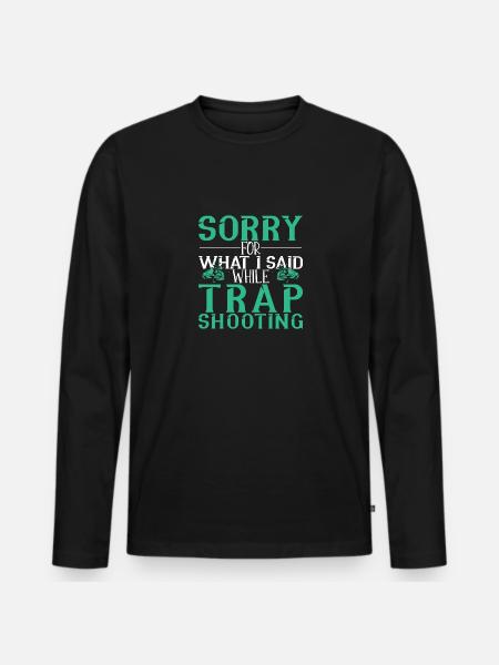 Tontaubenschießen - Männer Premium Bio Langarmshirt - Schwarz
