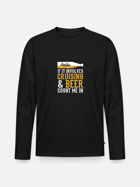 Bateau de croisière - T-shirt manches longues Premium bio Homme - noir