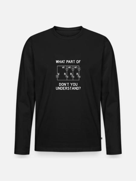 Electrician - Men's Premium Organic Long Sleeve Shirt - black
