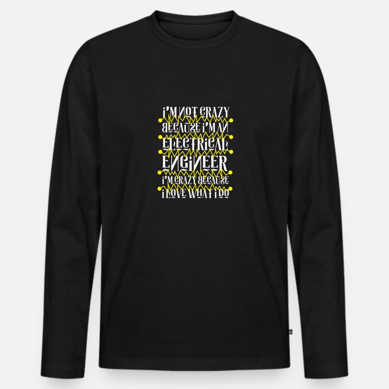 Elektriker - Männer Premium Bio Langarmshirt - Schwarz
