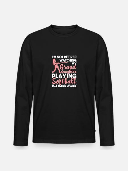 Softball - T-shirt manches longues Premium bio Homme - noir