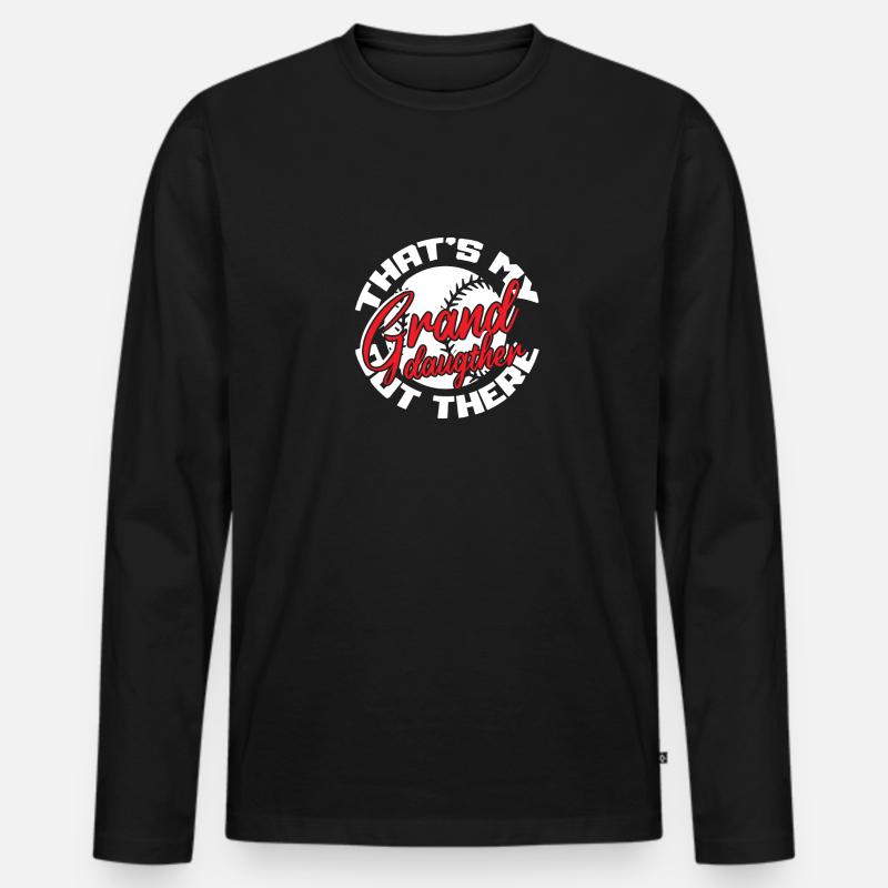 Softball - Männer Premium Bio Langarmshirt - Schwarz