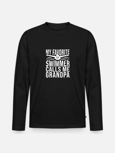 Nageurs - T-shirt manches longues Premium bio Homme - noir