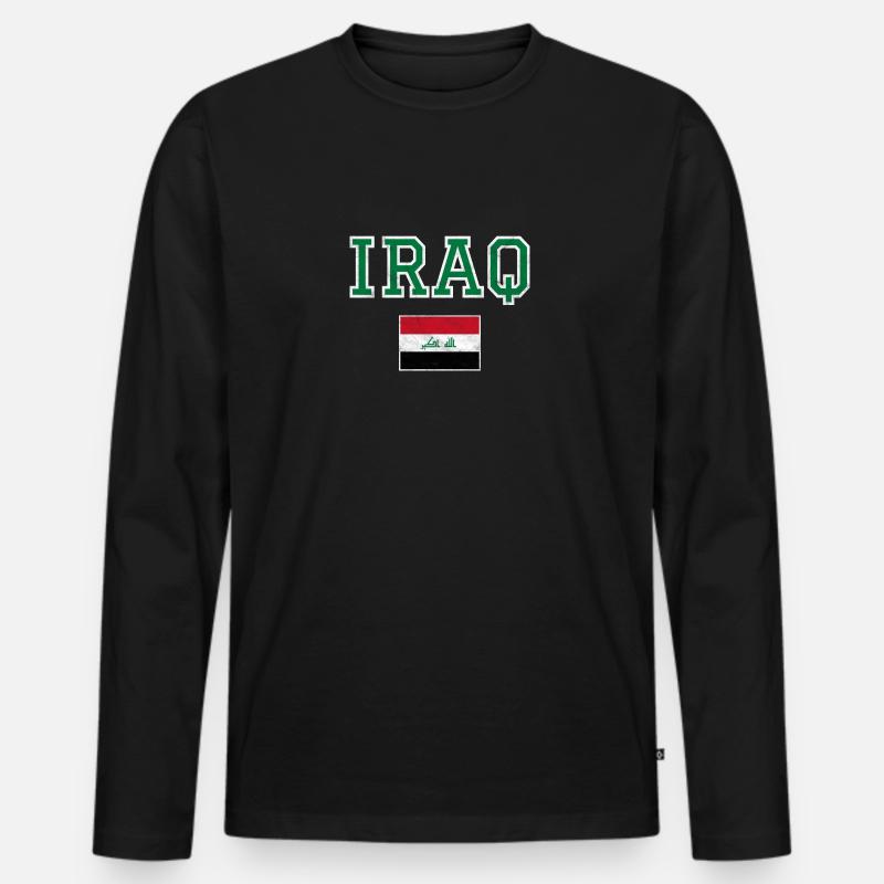 Irak - Männer Premium Bio Langarmshirt - Schwarz
