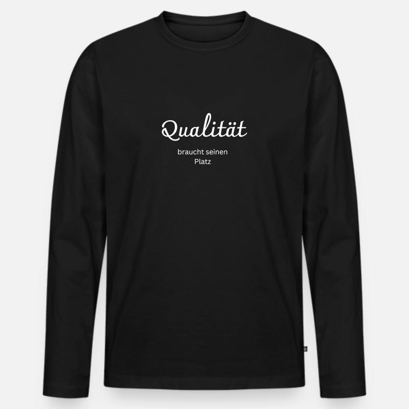 imageedit 11 2622065864 - Männer Premium Bio Langarmshirt - Schwarz