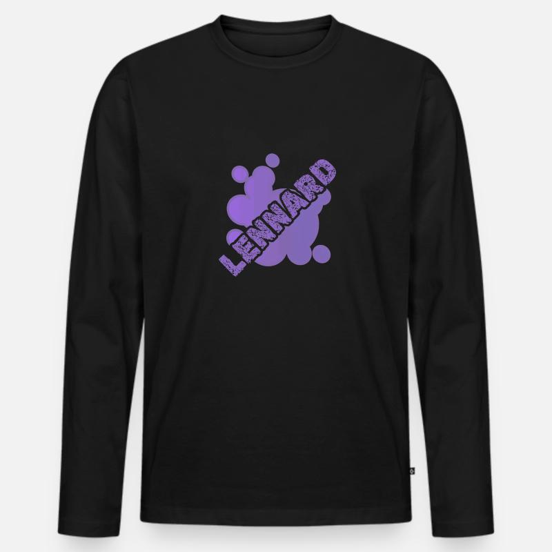 Haustier Lennard - Männer Premium Bio Langarmshirt - Schwarz
