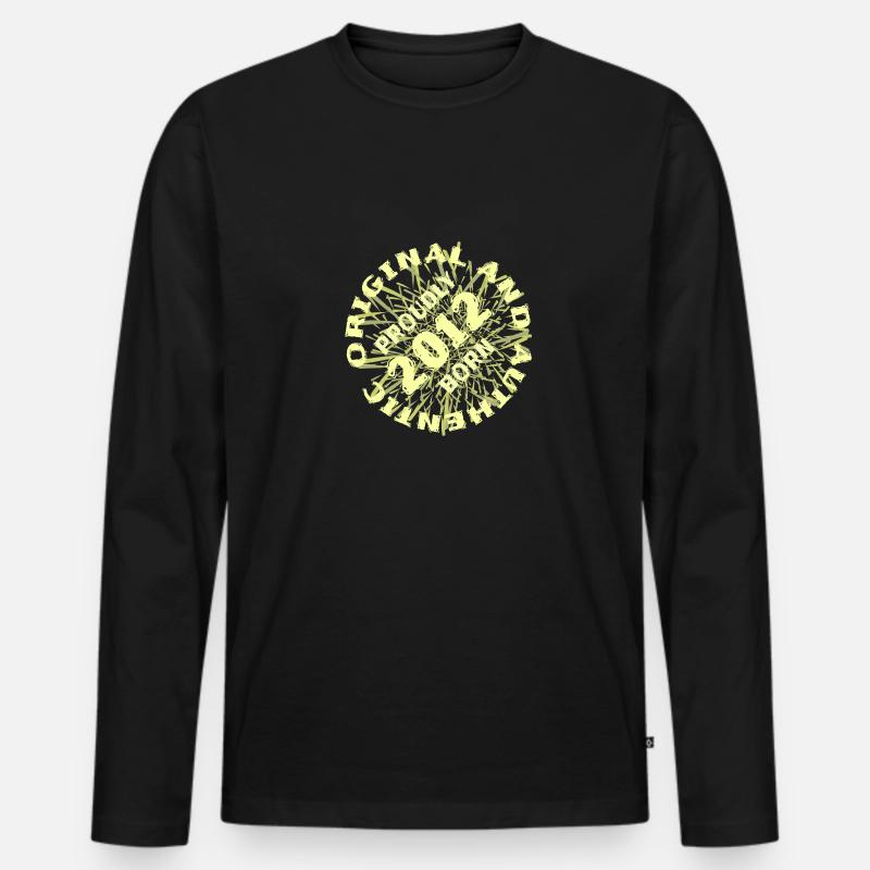 Authentisch 2012 - Männer Premium Bio Langarmshirt - Schwarz