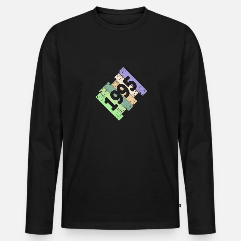 Artwork 1995 - Männer Premium Bio Langarmshirt - Schwarz
