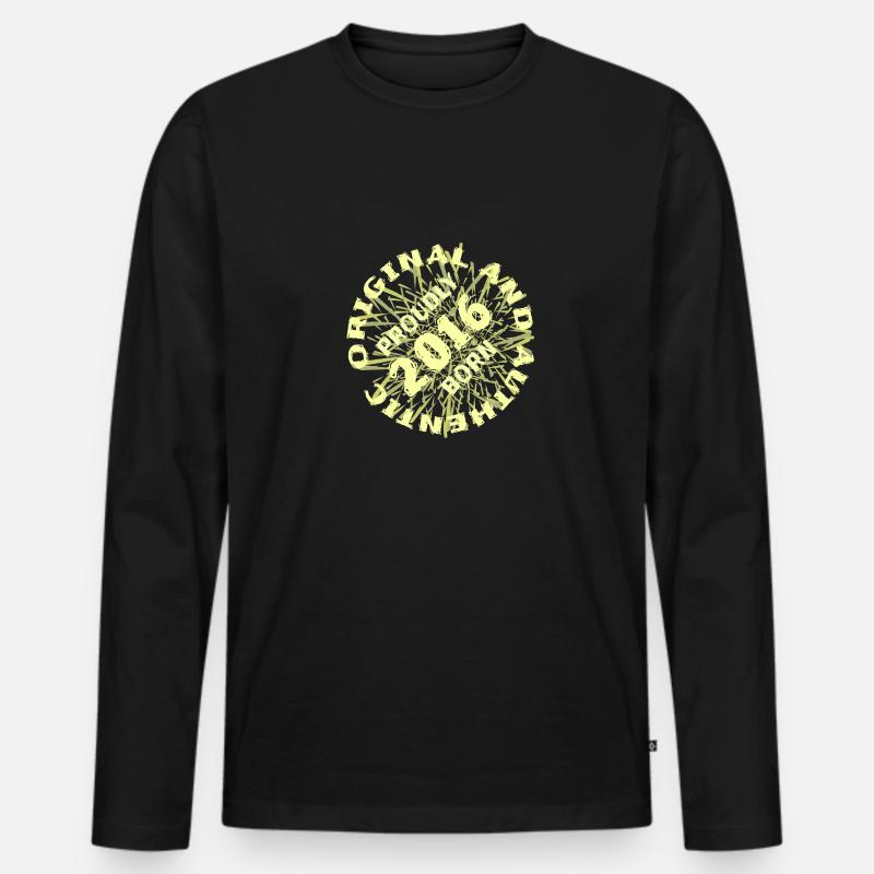 2016 - Männer Premium Bio Langarmshirt - Schwarz