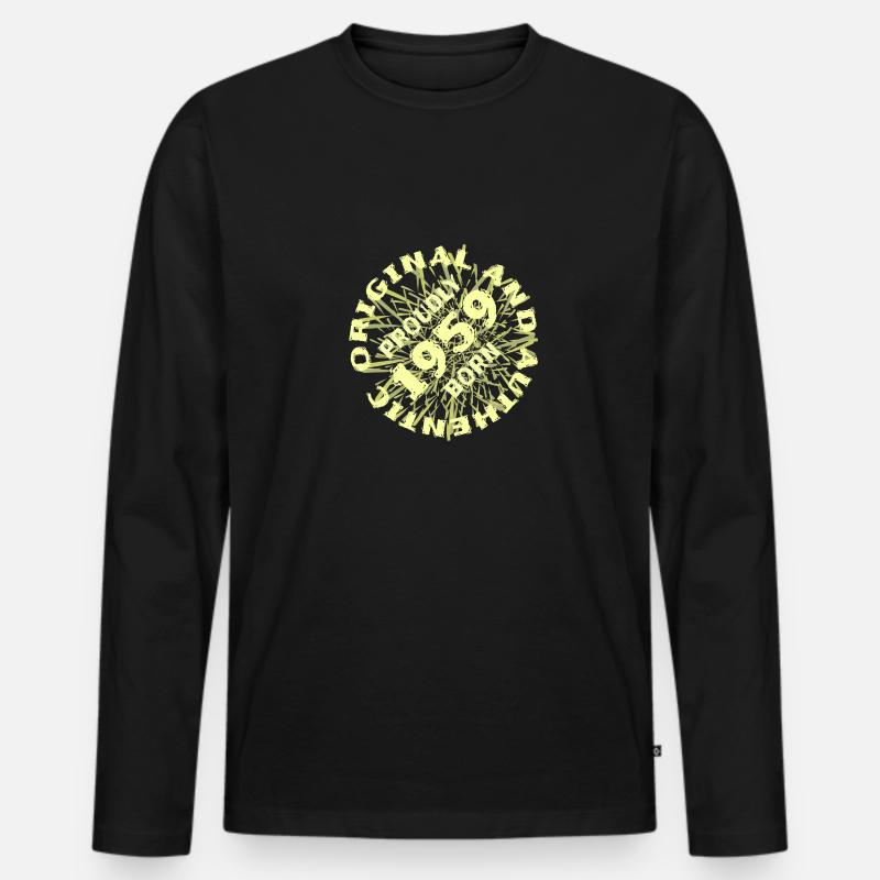 Original 1959 - Männer Premium Bio Langarmshirt - Schwarz