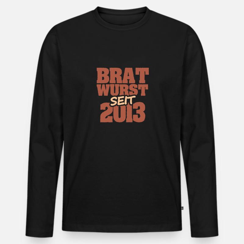 2013 - Männer Premium Bio Langarmshirt - Schwarz