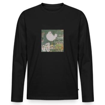 johnny vanni woodstock - Men's Premium Organic Long Sleeve Shirt - black - Front - Nico (187cm)