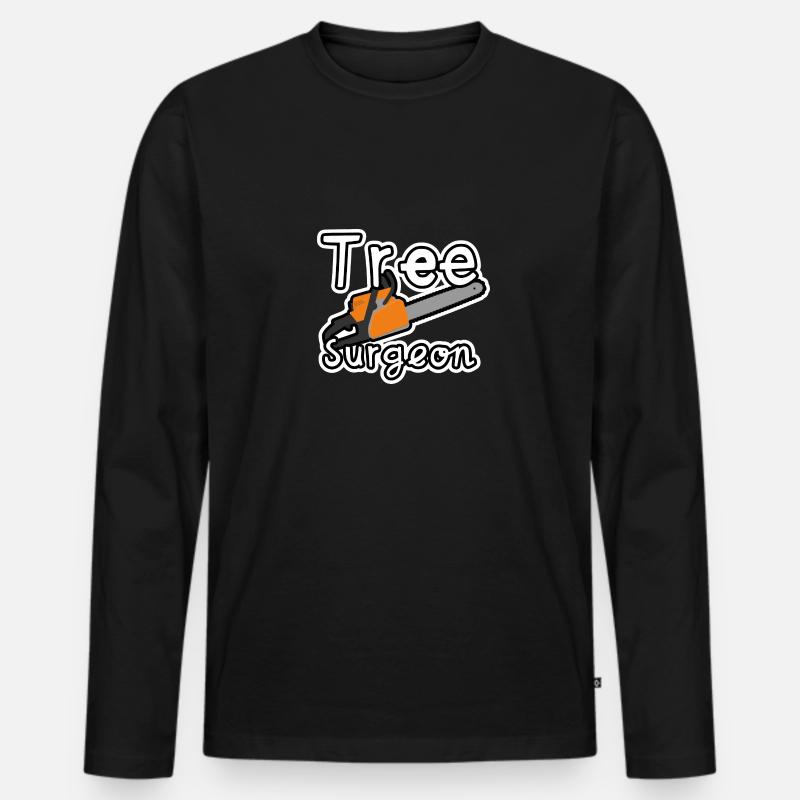 Baumchirurg - Männer Premium Bio Langarmshirt - Schwarz